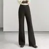 Pantalones de Lana de Cintura Alta para Viajar con Microbocana para Mujer 2026 Otoño/Invierno Nuevo Estilo Moda Pantalones de Campana Adelgazantes Elegantes Versátiles Casuales