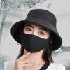 Mascarilla Sombrero Protector Solar Color Sólido Primavera 2024 Cubre Rostro Integrado Moda Resistente al Viento Protector Solar para Exteriores Ciclismo Transpirable Cosecha de Té