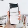 Funda de Cuero Texturizado Morandi de Tres Secciones Adecuada para Samsung Z Flip7/6/3 y Vivo X Flip