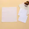 Pañuelo Blanco de Alta Densidad de 28cm60s Borde de Media Luna Clásico Antiguo Toalla Cuadrada Suave Cómoda Pañuelo de Boda Transfronterizo