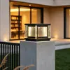 Nueva luz solar para pilar para uso doméstico, luz de pilar de pared para entrada de jardín exterior, luz de patio exterior impermeable, súper brillante