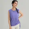 Nuevo Chaleco Deportivo Cubre-Yoga con Cordón, Hilo de Bambú Semitransparente, Top de Secado Rápido para Correr y Entrenamiento de Fitness para Mujeres