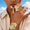 Conjunto de Collar, Aretes y Pulsera de Moda Versátil de Venta Caliente Transfronterizo Europeo y Americano en Amazon con Diseños Únicos y Audaces al por Mayor