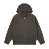 Yidao Vintage 2026 Otoño Nuevo Retro Japonés Color Sólido Holgado Cardigan de Punto con Capucha y Doble Cremallera
