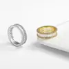 Anillos de Nuevo Estilo Transfronterizos, Anillos Rectangulares de Circonita Coloridos, Diseño de Nicho Japonés y Coreano, Anillos Unisex, Venta al por Mayor de Fábrica