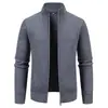 26 Nuevo Suéter Grueso con Cuello Alto de Terciopelo para Hombre de Comercio Exterior Marca de Moda Tendencia Cardigan de Punto Suelto Talla Grande Chaqueta para Hombre