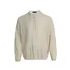 Estilo Old Money Retrô Botões Vazado Respirável Gola Henry Tricô para Homens e Mulheres Novo Solto High-End Proteção Solar Top