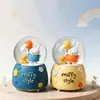 Venta Caliente Conejo Feifei Bola de Cristal Dibujos Animados Caja de Música Decoración de Escritorio Adorno Regalo de Comercio Exterior Venta Directa de Fábrica Transfronterizo