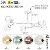 Lámpara de araña estilo nórdico lámpara molecular simple posmoderna para sala de estar lámparas de frijol mágico atmosféricas para dormitorio comedor en casa comedor