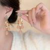 Pendientes de Nicho, Pendientes Geométricos Redondos Elegantes y de Moda con Piedra Ojo de Gato para Mujer, Pendientes Sencillos, Versátiles, Elegantes y que Realzan el Temperamento