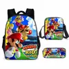 Nueva Mochila Escolar de Dibujos Animados de Mario de Amazon Mochila para Estudiantes de Primaria y Secundaria Mochila Super Mario Juego de Tres Piezas en Stock
