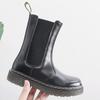 Cross-border 2976 botas Chelsea Women's Hi mid-calf Martin botas femininas de couro britânico casual plus size sapatos de couro