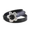 Cinturón de Mujer Estilo Nuevo Cinturón de Girasol Versátil Decorativo Estilo Ins Moda Tendencia Personalidad Cinturón Negro Suave Mayoreo