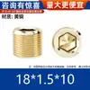 Tapón Nacional Británico y Americano de Latón con Hexágono Interior, Tapón de Aceite Métrico, Tapón de Tubería, Sujetador Externo 1/8 Pulgada - 1/4 Pulgada