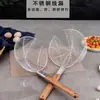 Espumadera de Alambre de Acero Engrosado con Mango de Madera para Freír, Cucharón para Fideos de Cocina Comercial, Espumadera de Malla Fina para Olla Caliente Sopa Picante