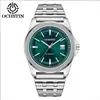 Reloj Mecánico Totalmente Automático de la Marca Ochstin para Hombre con Calendario, Correa de Acero Luminosa, Reloj Mecánico de Negocios para Hombre