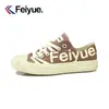 Tênis Feiyue Masculino e Feminino, Tênis Estampado com Letras, Sapatos Casuais Versáteis para Estudantes, Tênis de Lona de Cano Alto, Sapatos Brancos Respiráveis