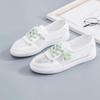 Zapatos blancos de malla versátiles sin cordones, nuevos para primavera y verano 2023, zapatos para mujer, transpirables, estilo Daisy Sports Board Shoes, moda