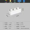 Foco LED de montaje abierto con ángulo ajustable, tipo techo, para el hogar, sin apertura, de cuatro cabezales, cuadrado, para sala de estar, lámpara de cubo, Downlight