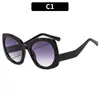 Gafas de Sol Versátiles Estilo Retro Europeo y Americano con Montura Grande Ojo de Gato, de Moda para Exteriores, Vacaciones, Viajes, Conducción, Protección Solar, Gafas de Sol Transfronterizas