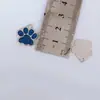 Acessórios para Joias DIY Esmalte Colorido com Glitter Estampa de Patinha de Cachorro Patinha de Gato Pingente Chaveiro Pet Cachorro Brinco Charme