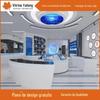 Design de Vitrine de Exposição para Hall de Empresa Vento Ciência e Tecnologia Vitrine Redonda Renderizações Recipiente de Produto Vitrine Personalizada Bancada