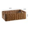 Cesta de sobremesa de frutas criativas quadradas tipo rattan Prato de frutas secas de estilo europeu prato de lanche doméstico cesta de bandeja de chá da tarde de doces