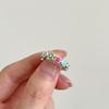 Anillo de esmalte de plata esterlina 925 para mujer, viento Hyun Ya, esmalte de color, flor pequeña ins2023 Nueva Marea anillo abierto