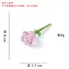 Buquê de Flor Artificial Rosa de Vidro Feita à Mão em Zibo, Arranjo de Flores, Flor Preservada de Vidro, Ornamento de Decoração de Mesa, Comércio Exterior Transfronteiriço