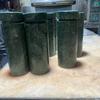 Artículos vivos de fábrica taza de jade Xizang Rey de la Medicina Piedra jade verde negro con purificación magnética calidad del agua tinta de jade Taza termo de jade
