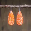 Pendientes colgantes de piedra emperador de colores de moda en Amazon, forma de gota, para mujer, temperamento bohemio, pendientes multicolor