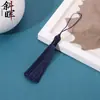 Borla de hilo de poliéster de 8 cm de grosor, colgante antiguo estilo chino, abanico redondo, marcapáginas Hanfu, nudo chino, hecho a mano