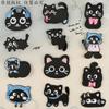 Adesivos Bordados de Gato de Desenho Animado Novos Transfronteiriços Criativos Acessórios de Roupa Fabricantes Atacado Adesivo Autoadesivo Patch Tecido Patch Adesivos