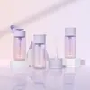 Botella de agua desmaquillante de maquillaje cosmético de alta gama transfronteriza, botella dispensadora de alcohol tipo prensa, botella vacía transparente de PET para quitaesmalte de uñas