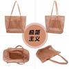 Bolso de Playa Transfronterizo Nuevo Bolso de Mano de Malla Bolso de Hombro para Mujer Verano Exterior Plegable Bolsa de Viaje Bolsa de Natación