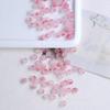 Pulsera de cuentas de vidrio para hacer tú mismo, cuentas sueltas de burbujas de doble color a juego, cuentas redondas, cuentas de vidrio rosa chapadas en oro esmerilado, material de borla de estilo antiguo