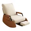 Silla Mecedora Reclinable para Descanso de Almuerzo Silla Puff Silla Mecedora Balcón Individual Adulto Hogar Ocio Silla Perezosa Puede Dormir