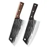 Cuchillo Yangjiang Cuchillo de Cocina para Rebanar Filoso Patrón Martillado Forjado a Mano Cuchillo para Carne Fabricante Suministro Listo