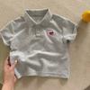 Verano Nuevo Dibujos Animados Estilo Occidental Niños y Niñas Bebé Lindo Camiseta de Manga Corta Polo Top Moda Infantil