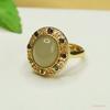 Anel de Água Clara de Jade Hetian Natural Aiyu Anel de Dedo de Jadeíta Joias Estilo Étnico Feminino Atacado Dropshipping S4051912