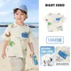 Camiseta de Manga Corta de Algodón Puro para Niños Europeos Verano 2026 Nueva Ropa Infantil Camisa de Media Manga de Verano para Niños