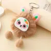 Lindo Conejo de Dibujos Animados Llavero de Peluche Muñeco Bola de Carbón Pequeña Colgante para Coche Bolsa Adorno para Mochila Muñeca Venta al por Mayor
