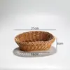 Cesta de almacenamiento para frutas tejida de imitación de ratán, cesta de aperitivos para restaurante, cesta para papas fritas, cesta de almacenamiento de escritorio, venta al por mayor.