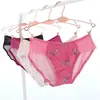 Calcinha Feminina de Renda Respirável Atraente Ultra-Fina para o Verão, Cintura Baixa Sexy com Recortes Estampada, Cintura Média-Baixa