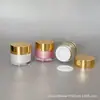 Botella de Crema Acrílica Blanca para Dama 15g Botella de Crema Aislante para el Cuidado de la Piel Botella de Crema Facial Botella de Crema para Ojos Botella Sub-Botella 50g