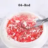 Arte de uñas polvo de ópalo al por mayor ins rojo neto verano color caramelo uña magia polvo de ópalo papel picado de vidrio uña
