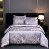 Funda de edredón Jacquard de Satén de Lujo Ligero Grueso Estilo Europeo Funda de edredón Estilo de Corte Cama Doble Suministros Superiores Liquidación