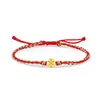 Pulsera de Oro Puro 999 con Cuentas de la Suerte, Hilo Rojo para el Año de Nacimiento, Mes Completo del Bebé, Adulto, Ceremonia de Apertura, Joyería de Oro, Regalo Casual