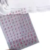 Pegatinas de arte para uñas más vendidas transfronterizas Letras góticas europeas y americanas Láser INS repujado Decoraciones planas para uñas impermeables