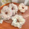 Scrunchie de Malla con Puntos para Otoño e Invierno Elástico Alto Goma para el Cabello Cuerda para el Cabello Accesorio para el Cabello Diadema Scrunchie Estilo Coreano